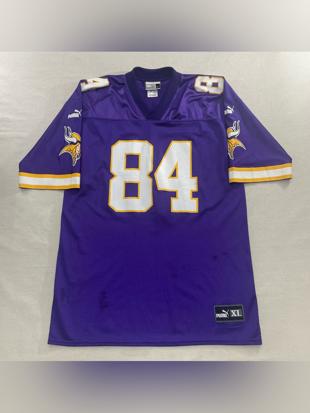 PUMA Minnesota Vikings Randy Moss #84 Men’s XL NFL Football Jersey Purple